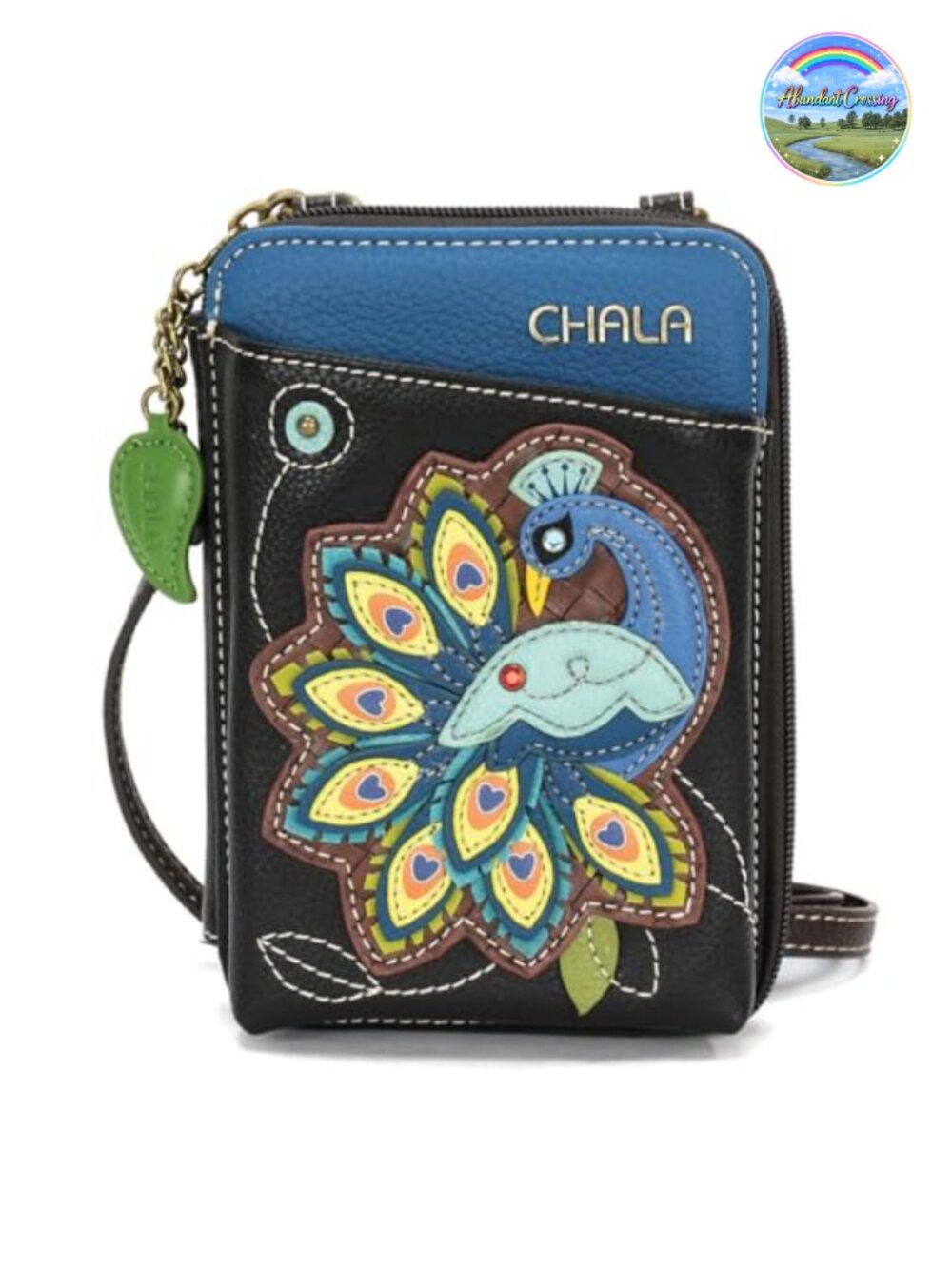 CHALA Pal Design Faux Leather Wallet Crossbody Cell Phone Purse with Adjustable